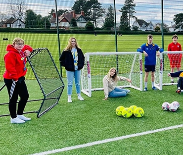 Football students on 3G pitch